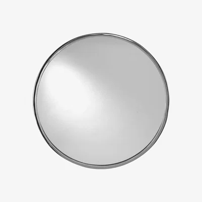 Furniture123 Jenson Silver Round Wall Mirror