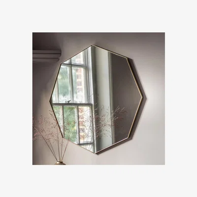 Furniture123 Bowie Octagon Mirror Champagne Caspain House