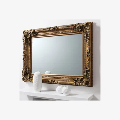 Furniture123 Carved Louis Gold Wall Mirror - Caspian House