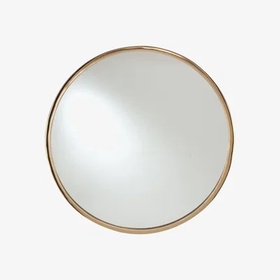 Furniture123 Jenson Gold Round Wall Mirror