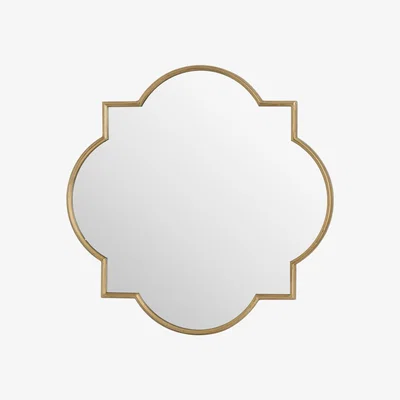 Furniture123 Antique Gold Quarterfoil Mirror - Hill Interiors