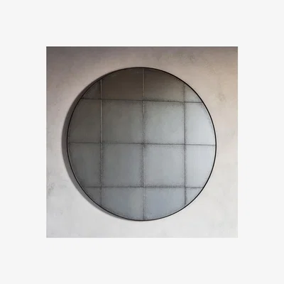 Furniture123 Antique Round Mirror - Caspian House