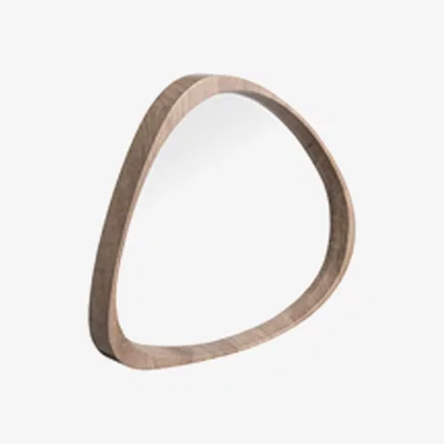 Furniture123 Kamala Dark Oak Curved Wall Mirror