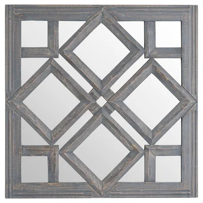 Furniture123 Small Grey Square Wall Mirror