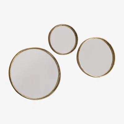 Furniture123 Set of 3 Mirrors Natural - Caspian House
