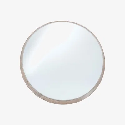 Furniture123 Reid Natural Wood Round Wall Mirror