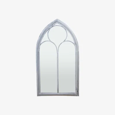 Furniture123 Grey Garden Church Window Mirror