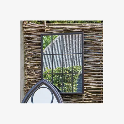 Furniture123 Black Garden Window Mirror - Zanetti