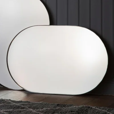Furniture123 Harlee Elipse Mirror Champagne - Caspian House