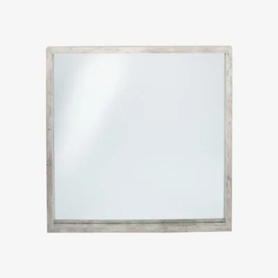 Furniture123 Reid Concrete Effect Square Mirror Large