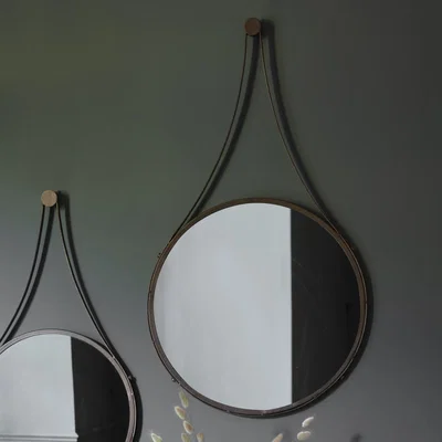 Furniture123 Round Mirror Wall Hanging - Caspian House