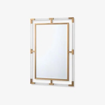 Furniture123 Gold Rectangle Wall Mirror - Marissa