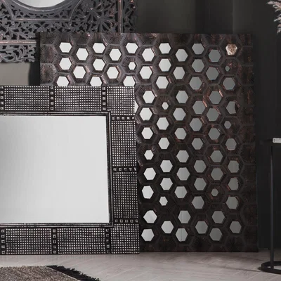 Furniture123 Baliya Mirror with Unique Frame - Caspian House