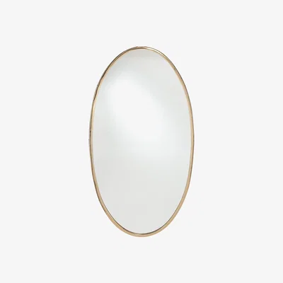 Furniture123 Jenson Gold Metal Oval Wall Mirror