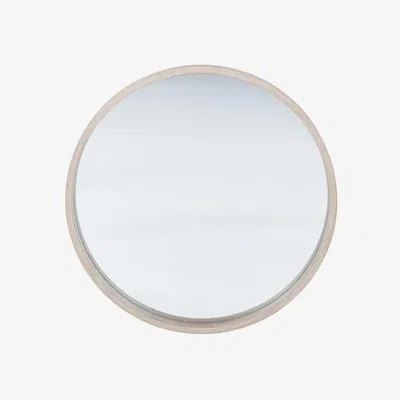 Furniture123 Coen Natural Wood Round Wall Mirror