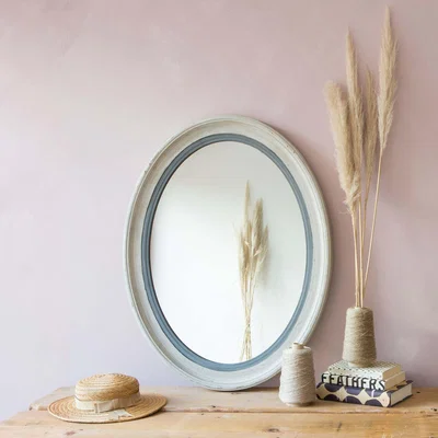 Graham & Green Blake Oval Grey Mirror