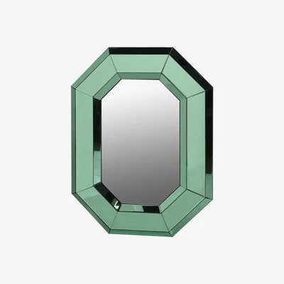 Graham & Green Green Glass Octagonal Mirror