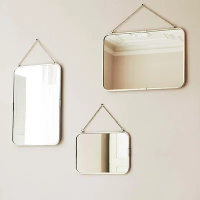Graham & Green Silver Large Portrait Carriage Mirror