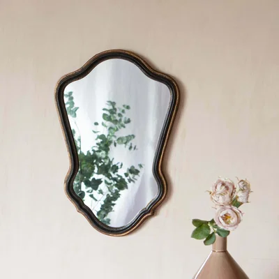 Graham & Green Antiqued Black and Gold Mirror