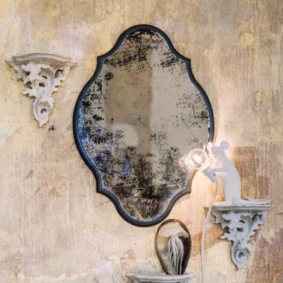 Graham & Green Juliet Antiqued Scalloped Mirror