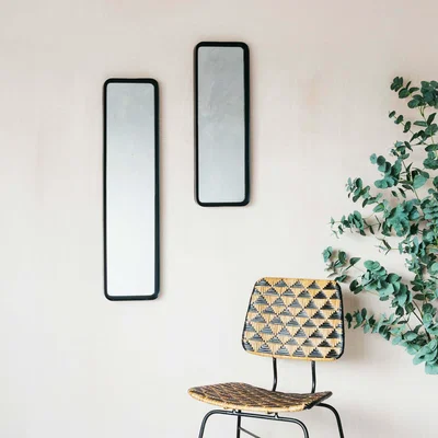 Graham & Green Elske Medium Matte Black Mirror