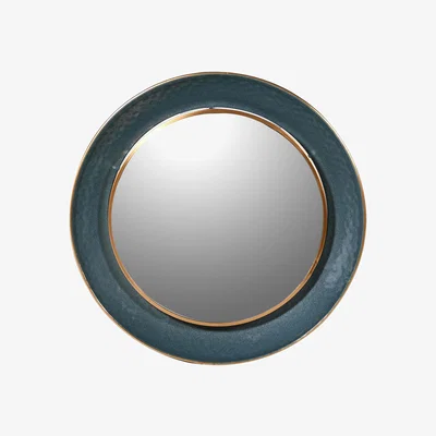 Graham & Green Large Round Teal Mirror