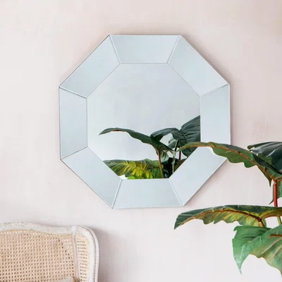 Graham & Green Silver Octagonal Mirror