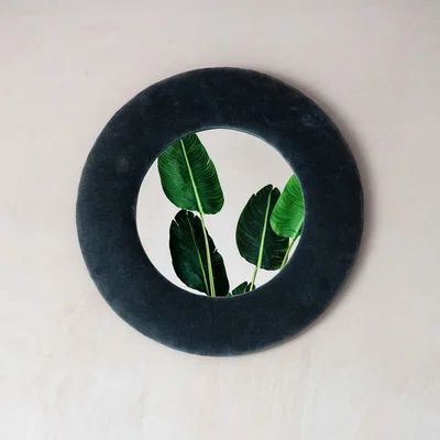 Graham & Green Madison Round Dark Teal Mirror