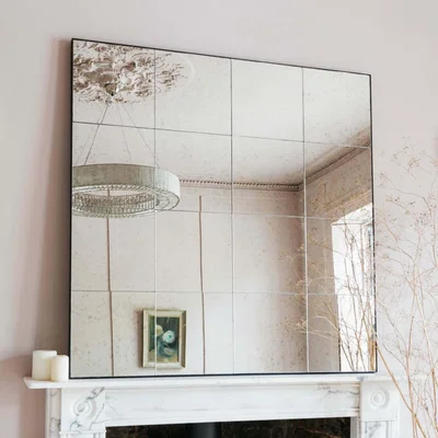Graham & Green Antiqued Squares Wall Mirror