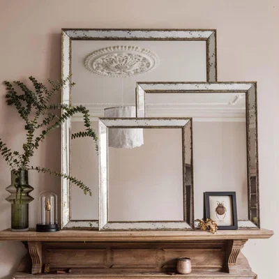 Graham & Green Large Antiqued Glass Mirror