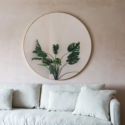 Graham & Green Giant Round Gold Mirror