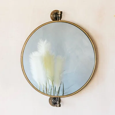 Graham & Green Iris Round Swivel Mirror