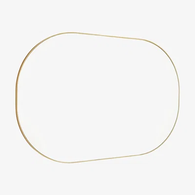 Habitat Habitat Eden Brass Oval Mantel Mirror