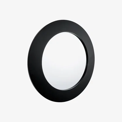 Habitat Habitat Lissy Black High Gloss Round Mirror