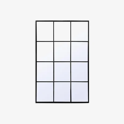 Habitat Habitat Windowpane Wall Mounted Mirror - Black