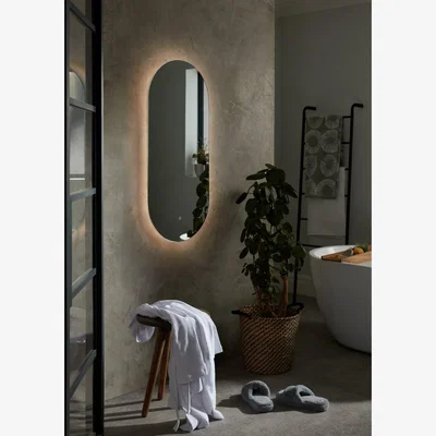 Habitat Habitat Large Vertical Backlight LED Mirror - White