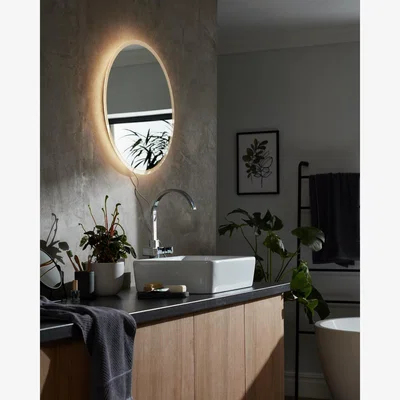 Habitat Habitat Circle Backlight LED Mirror - White