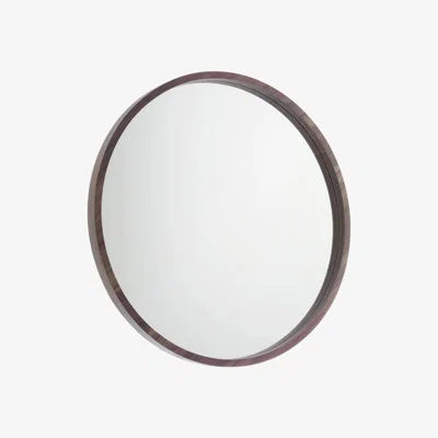 Habitat Habitat Ariano Walnut Veneer Round Wall Mirror
