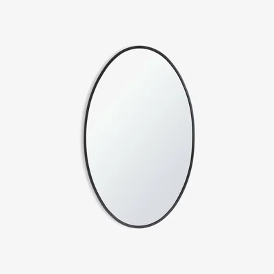 Habitat Habitat Oval Wall Mirror - Black - 65x40cm