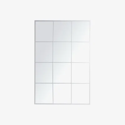 Habitat Habitat Mantle Windowpane Wall Mirror - Grey - 80x120cm