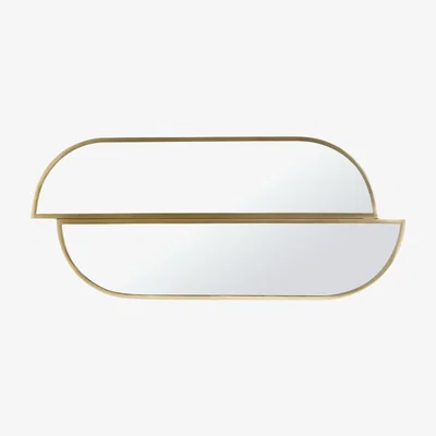Habitat Habitat Pill Wall Mirror - Gold