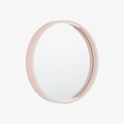 Habitat Habitat Aimee Pink High Gloss Round Wall Mirror