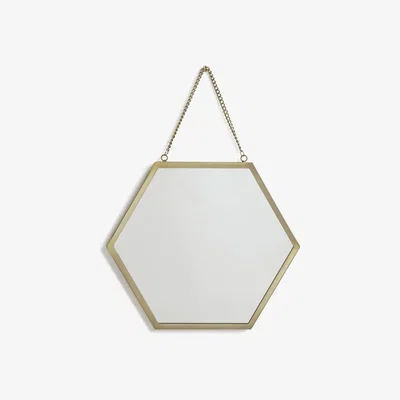 Habitat Habitat Hexagon Chain Mirror - Gold
