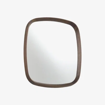 Heal's Porada Mix 6 Square Wall Mirror Canaletta Walnut