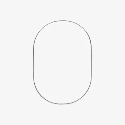 Heal's Heal's Fine Edge Mirror Oval Silver Small - Heal's UK Furniture