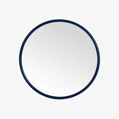 Heal's Heal's Round Edge Wall Mirror Blue 100cm - Heal's UK Furniture