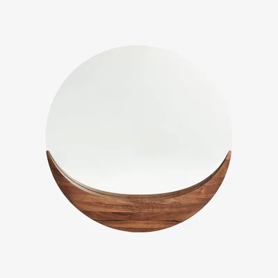 Heal's Artisan Luna Wall Mirror European Walnut Medium