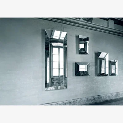 Heal's Glas Italia Leon Battista Wall Mirror Clear 102 x 72cm