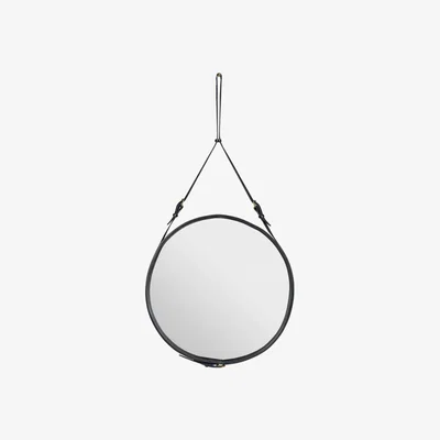 Heal's Gubi Adnet Wall Mirror Large Tan Leather - Heal's UK Furniture