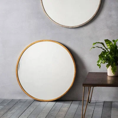 IO Living Smith Round Mirror in Gold